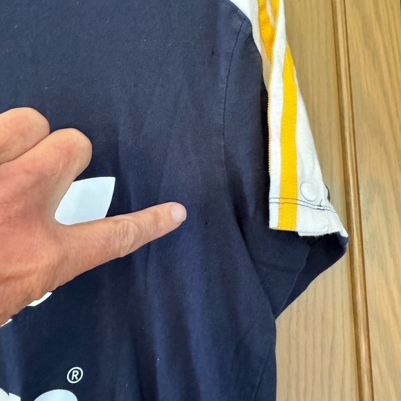 adidas Originals Cosmic Confession Snap Sleeve Three Stripe Tee / small - Picture 11 of 16